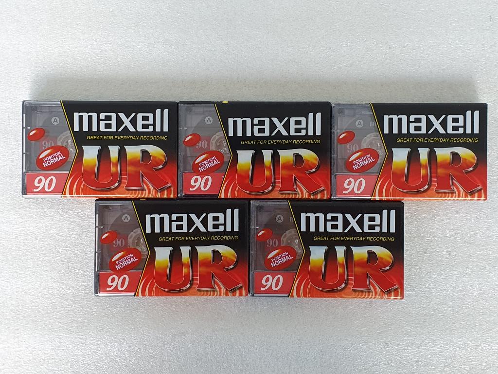 Lot van 5 Maxell UR 90 cassettes (nieuw), Cd's en Dvd's, Cassettebandjes, Ophalen of Verzenden, Nieuw in verpakking, 2 t/m 25 bandjes