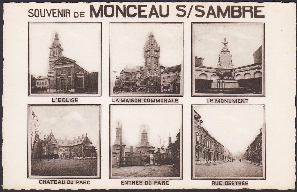 1925 - BELGIË - Souvenir de Monceau-sur-Sambre, Verzamelen, Postkaarten | België, Ongelopen, Henegouwen, 1920 tot 1940, Verzenden