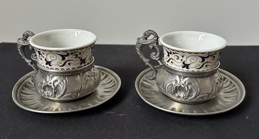 2 beaux sacs - Porcelaine avec étain, Enlèvement ou Envoi