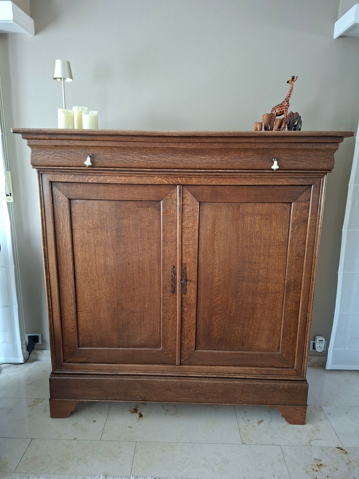 Mooie antieke eiken kast, Antiek en Kunst, Ophalen