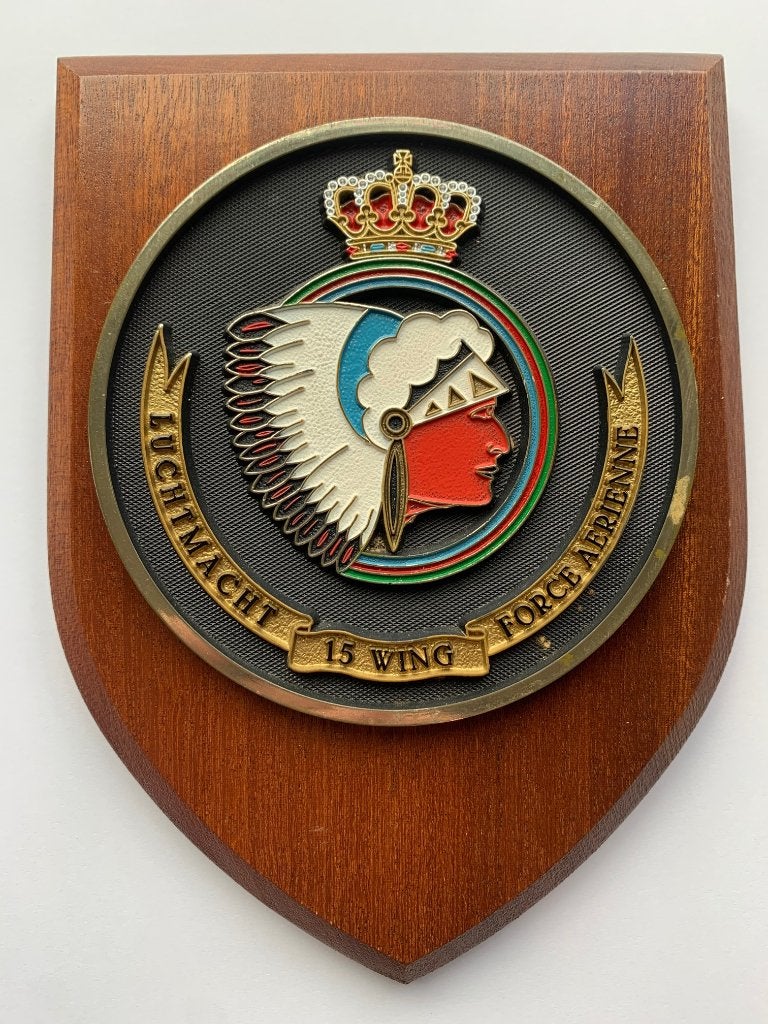 Crest 15Wing Belgian Air Force Melsbroek, Verzamelen, Militaria | Algemeen, Ophalen of Verzenden, Luchtmacht, Embleem of Badge