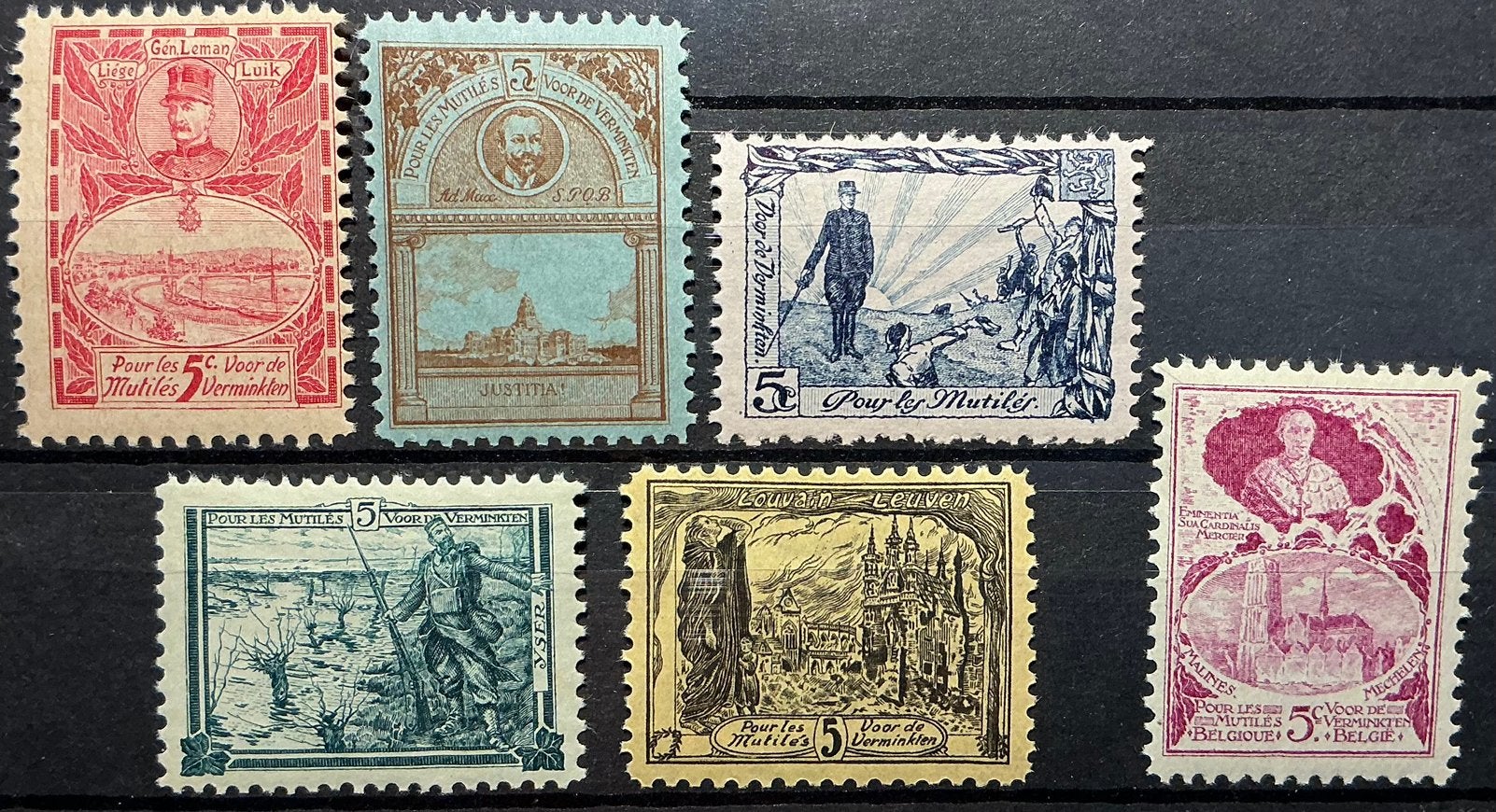 LOT 624. OBP: E1/6. Erinnofilie. MNH., Postzegels en Munten, Postzegels | Europa | België, Orginele gom, Ophalen of Verzenden