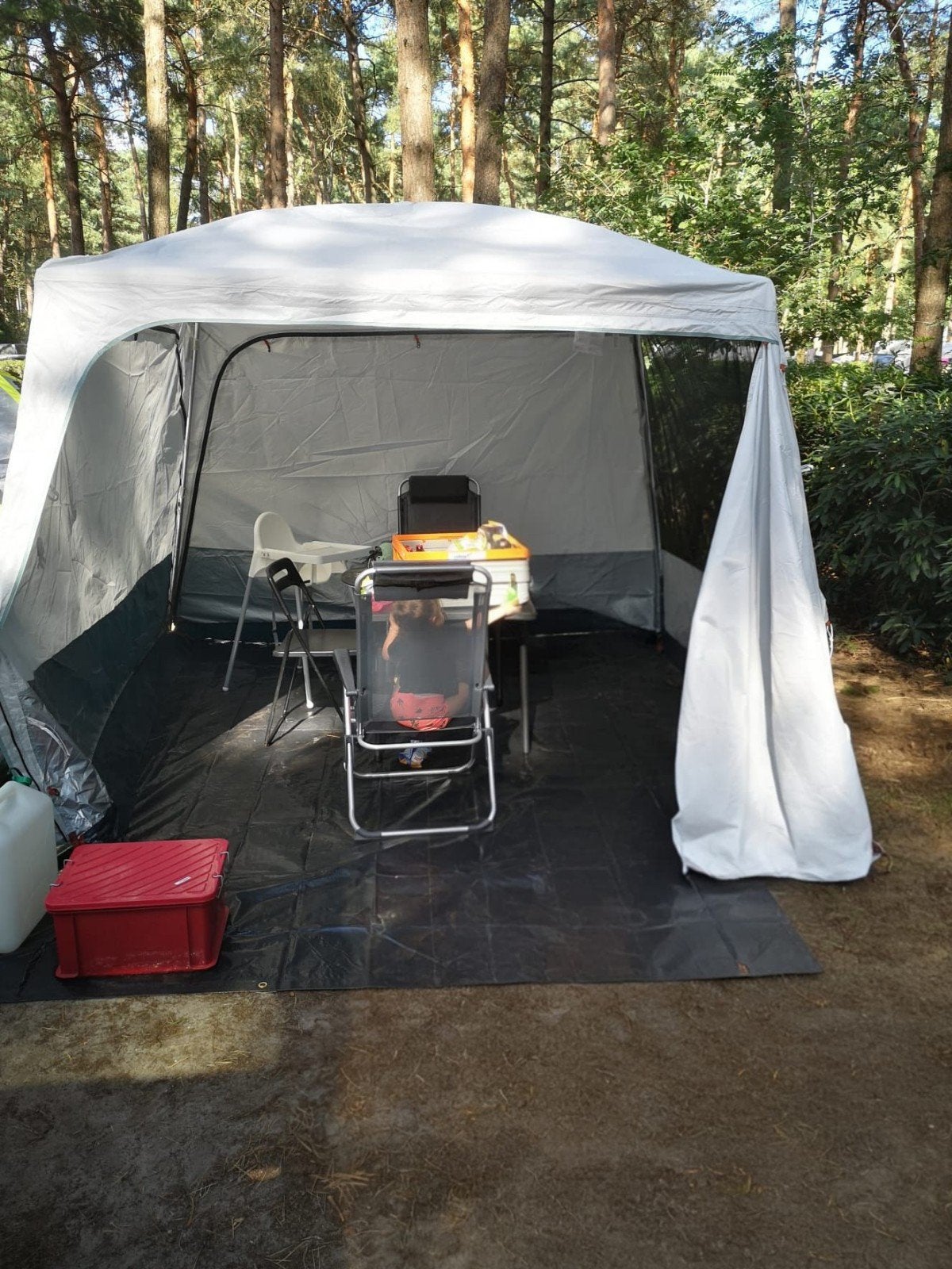 Shelter tent, Ophalen