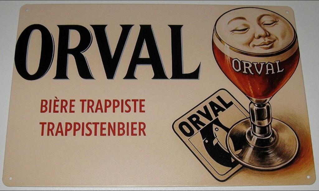 ORVAL BIER : Metalen Bord Orval Trappistenbier, Verzenden, Nieuw, Reclamebord, Plaat of Schild, Overige merken