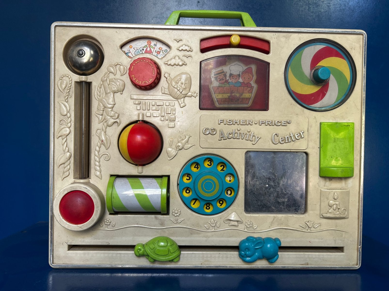 Vintage Fisher-Price Activity Center – retro speelgoed, Ophalen, Gebruikt, Duw- of Trekspeelgoed, Met geluid