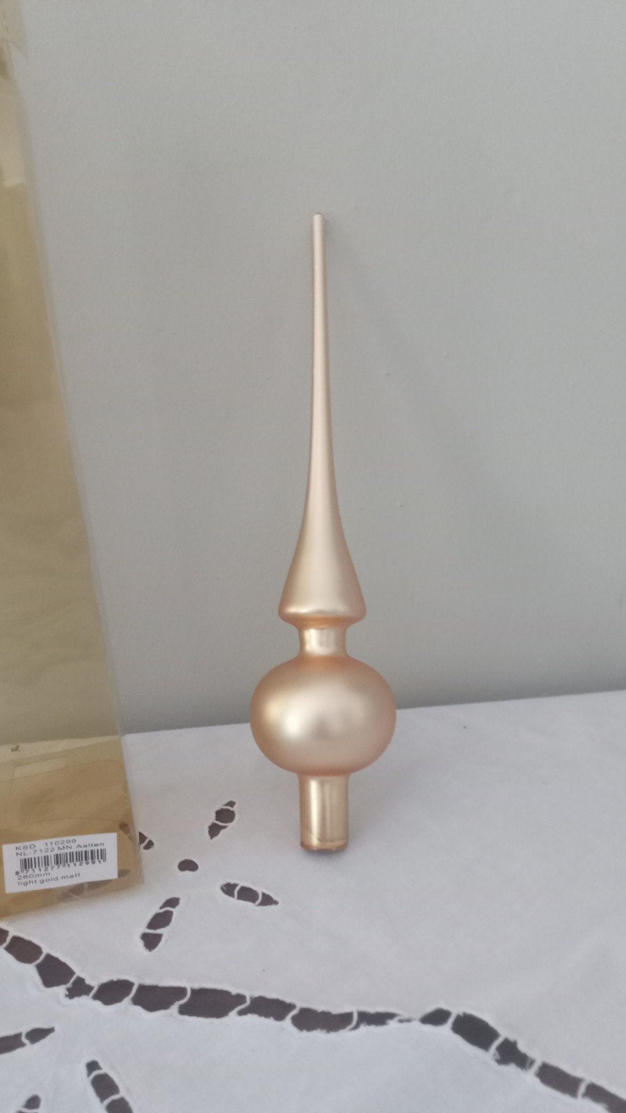 av flèche de sapin Noël doré 26 d'hauteur 5 cm de large vint, Enlèvement ou Envoi, Comme neuf