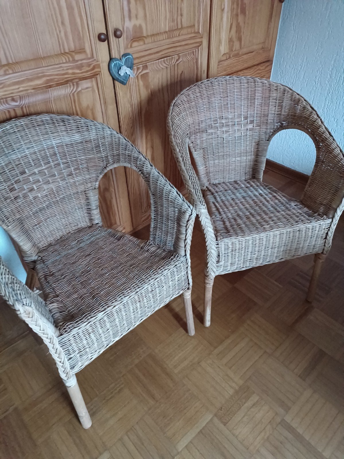 2 Fauteuils rotin bambou, Maison & Meubles, Enlèvement, Comme neuf