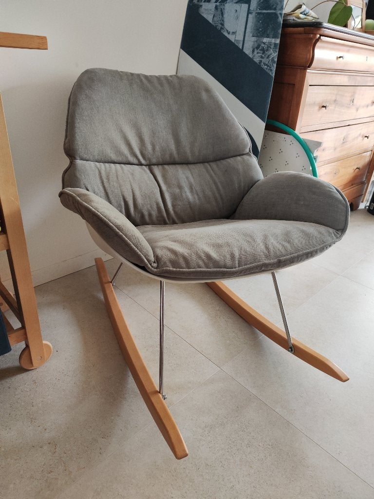 Schommelstoel Childhome, Maison & Meubles, Chaises, Gris, Tissus, Comme neuf, Enlèvement