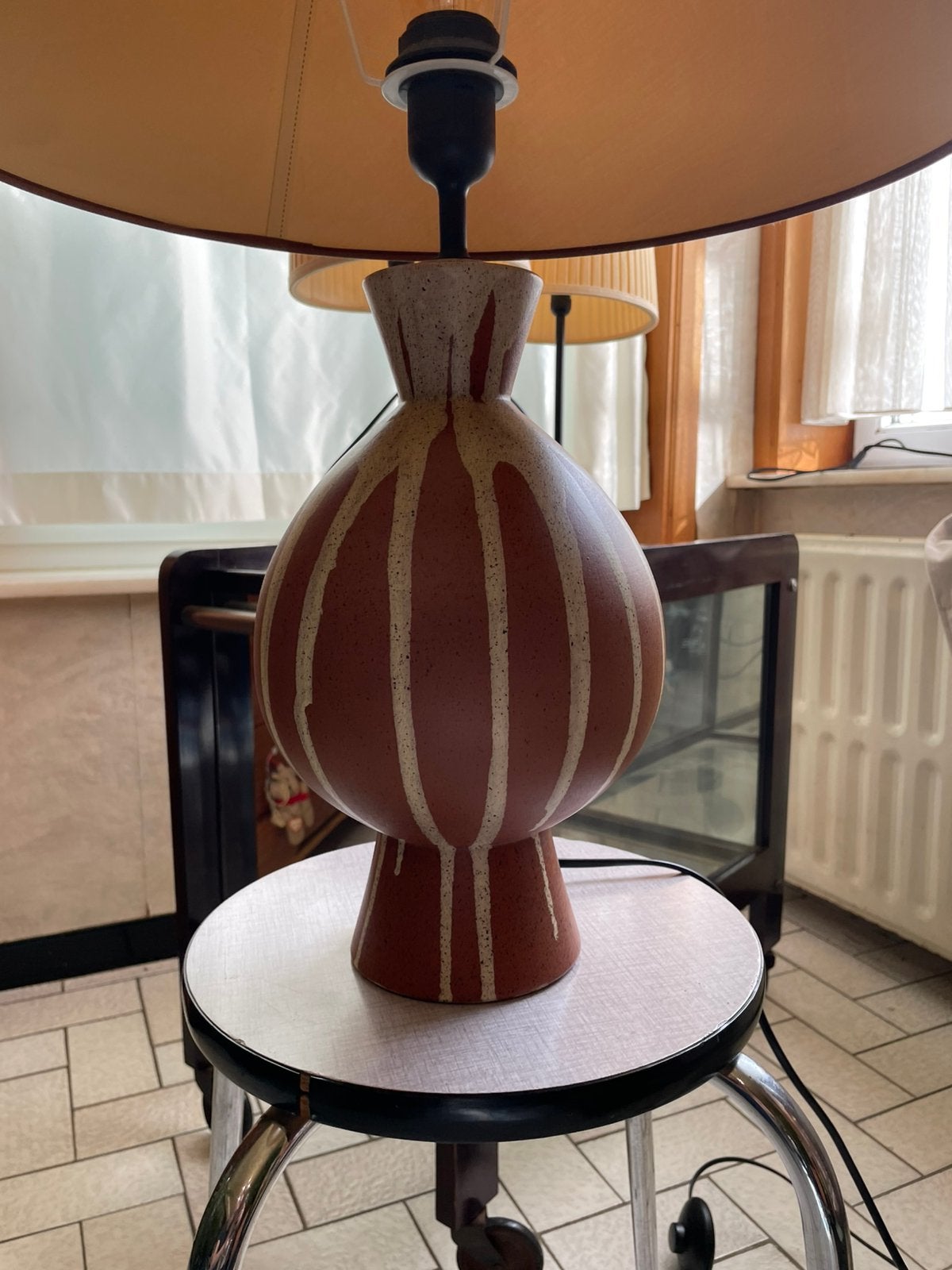 Lampe de table vintage en céramique – Style Années 70, Maison & Meubles, Lampes | Lampes de table, Enlèvement, Comme neuf, Autres matériaux