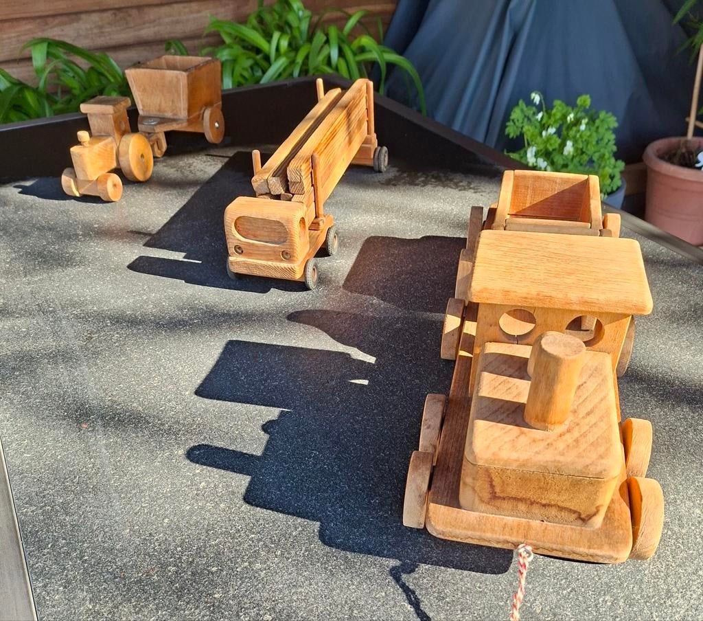 Houten speelgoed, Ophalen, Gebruikt