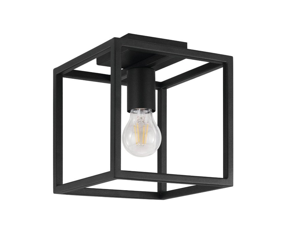 2 x Plafonnier EGLO Blackcrown E27 noir à vendre !, Moins de 50 cm, Comme neuf, Enlèvement, Métal