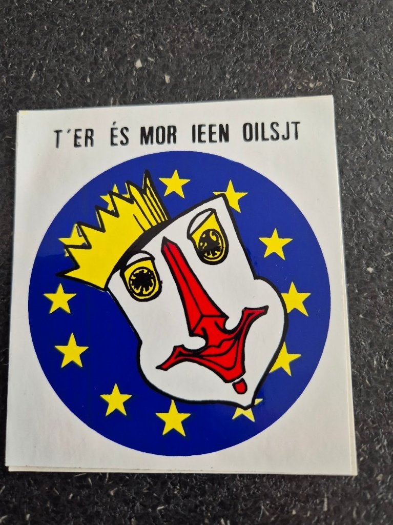 Carnaval Aalst sticker t'er es mor ieen oilsjt, Ophalen of Verzenden