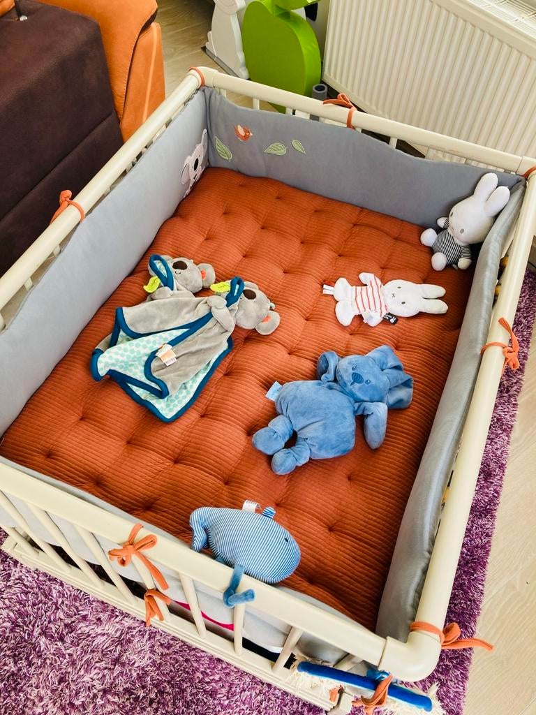 Park matras met oplegdeken en omranding 100x70 cm, Kinderen en Baby's, Ophalen, Zo goed als nieuw, Rechthoekig