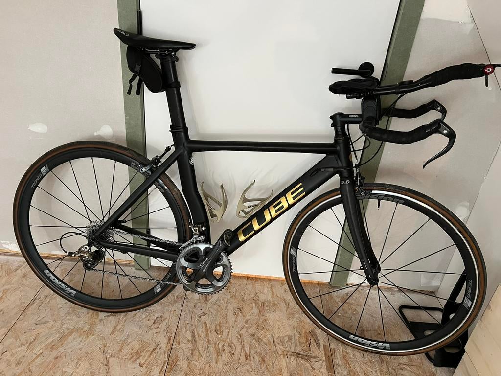 Tijdrit fiets triathlon Cube 56, Frein sur jante, Comme neuf, Enlèvement, 53 à 57 cm