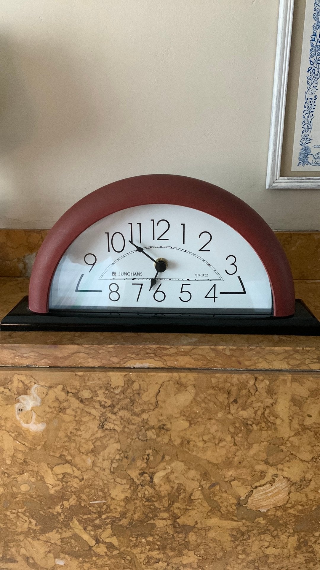 Klok Junghans, Maison & Meubles, Accessoires pour la Maison | Horloges, Enlèvement, Utilisé, Noir, Horloge de table