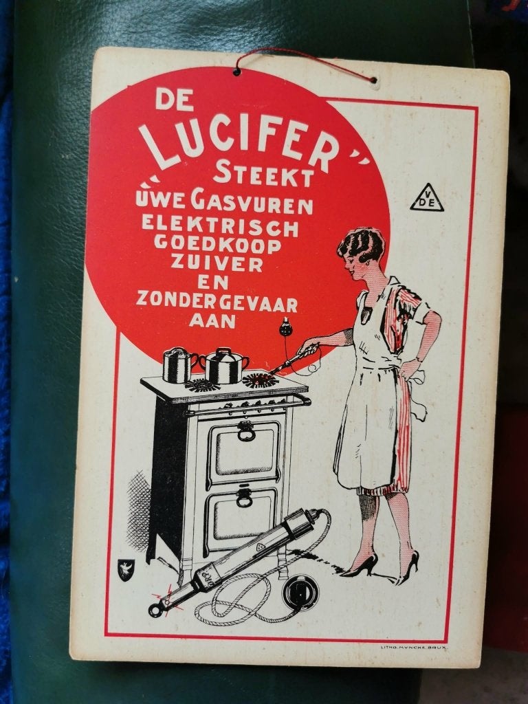 publicité carton circa 1925, Envoi, Comme neuf, Panneau publicitaire