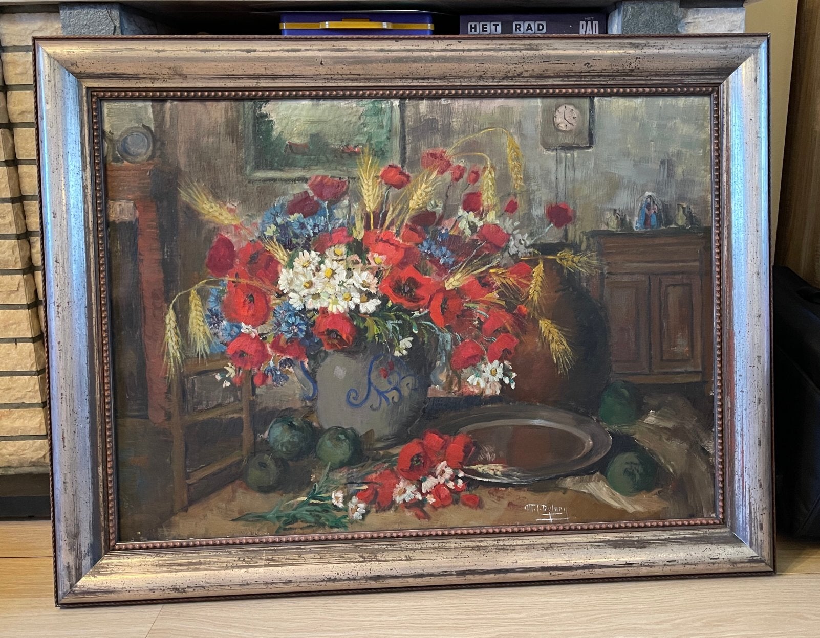 Roeselare: olie op doek, Marie-Jose Delaey (1910-2003), Antiek en Kunst, Ophalen, Landschap, Doek
