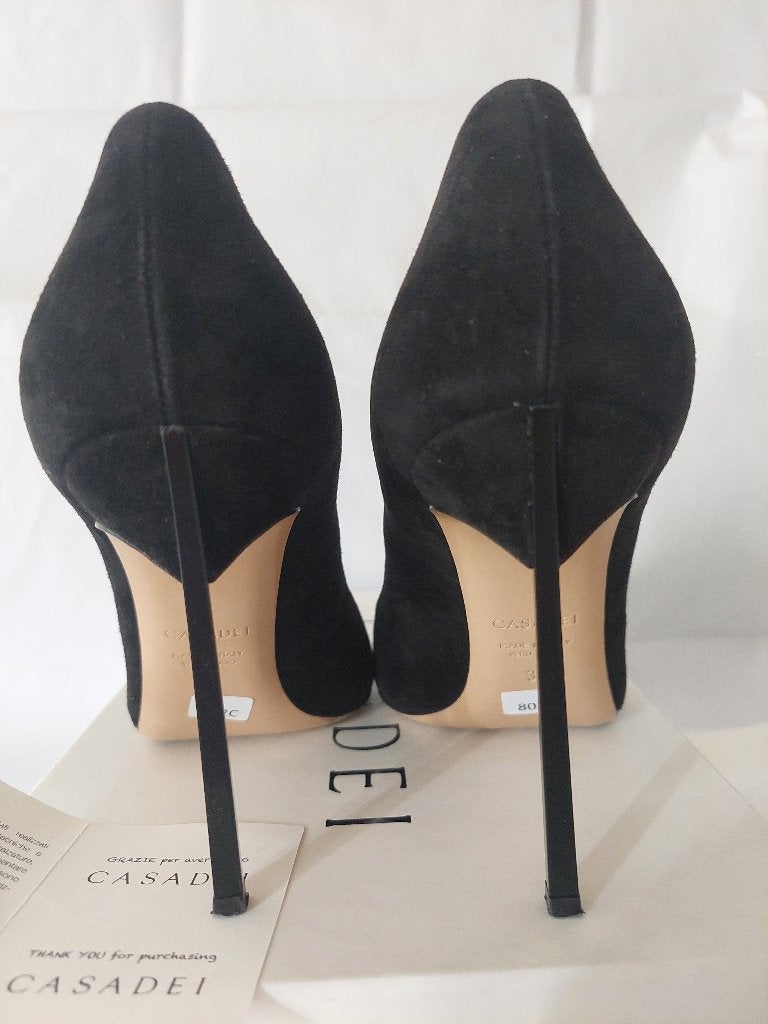 802C* Casadei Blade - sexy shoes noirs cuir (39), Escarpins, Comme neuf, Casadei, Noir