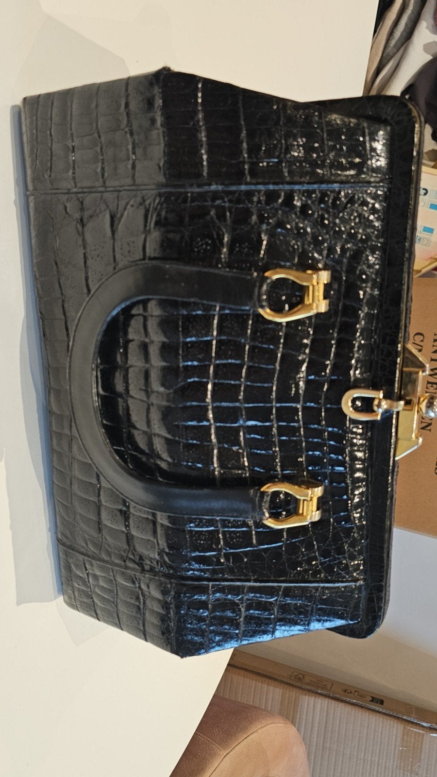 sac ancien 35 x 25 x15 cm en très bon état, Autres marques, Cuir, Comme neuf, Enlèvement