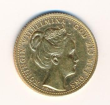 Nederland 10 Gulden 1898 Wilhelmina (Inhuldigingsjaar), Enlèvement ou Envoi, Or