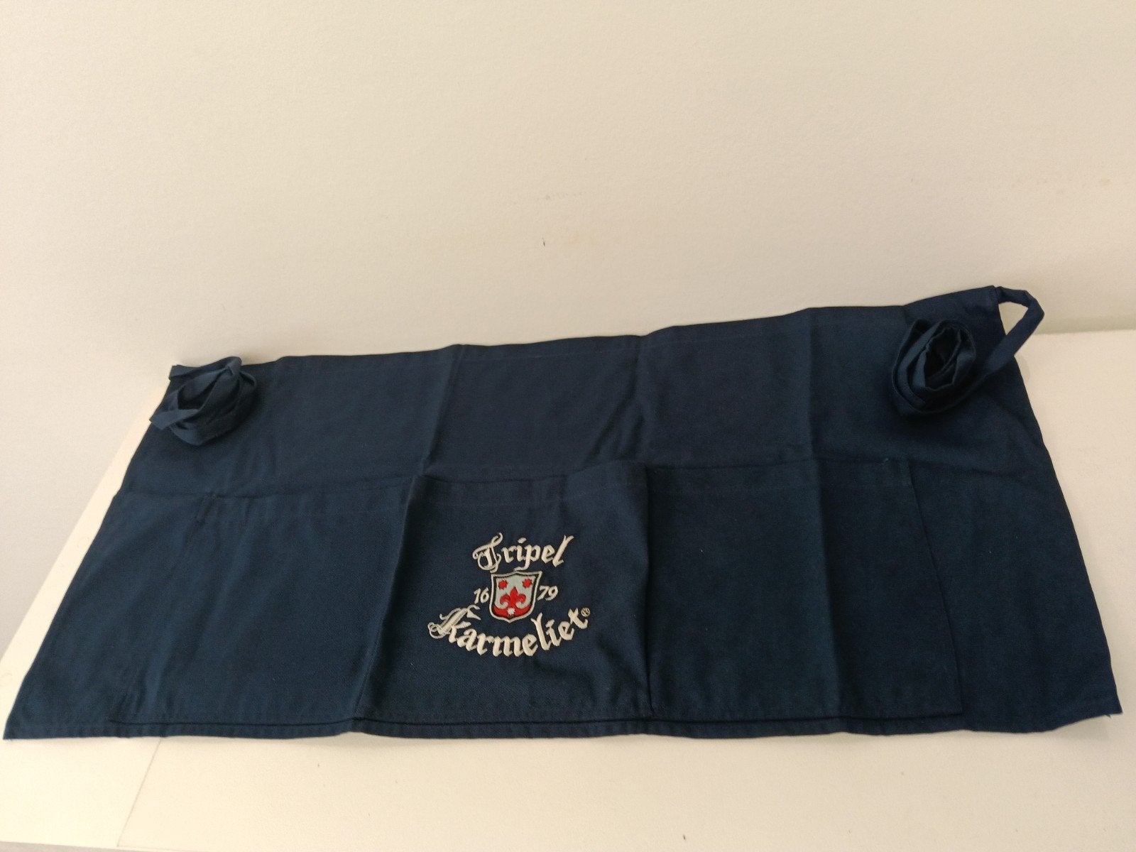 Karmeliet schortje, tablier. 70x35 cm. Nieuw., Verzamelen, Biermerken, Ophalen of Verzenden