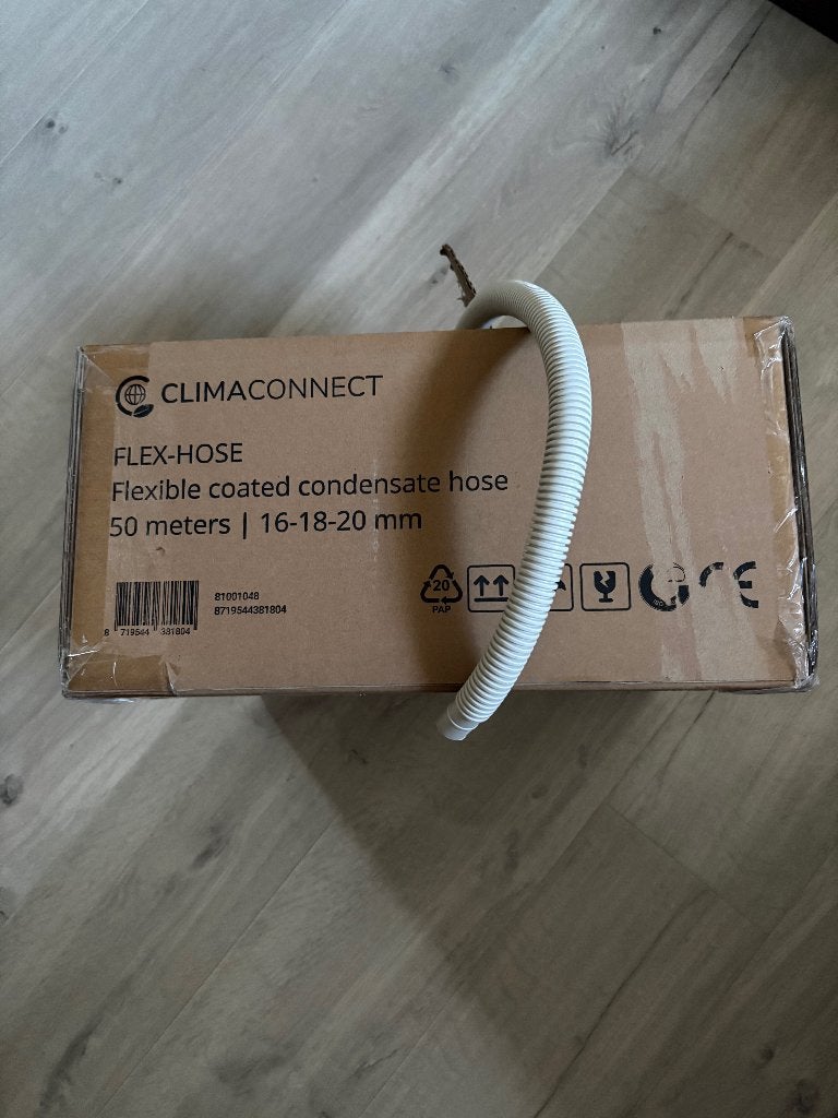 Échappement flexible pour A/C à condensats 16 - 18 - 20 mm, Electroménager, Climatiseurs, Enlèvement, Neuf, Refroidissement et Déshumidification