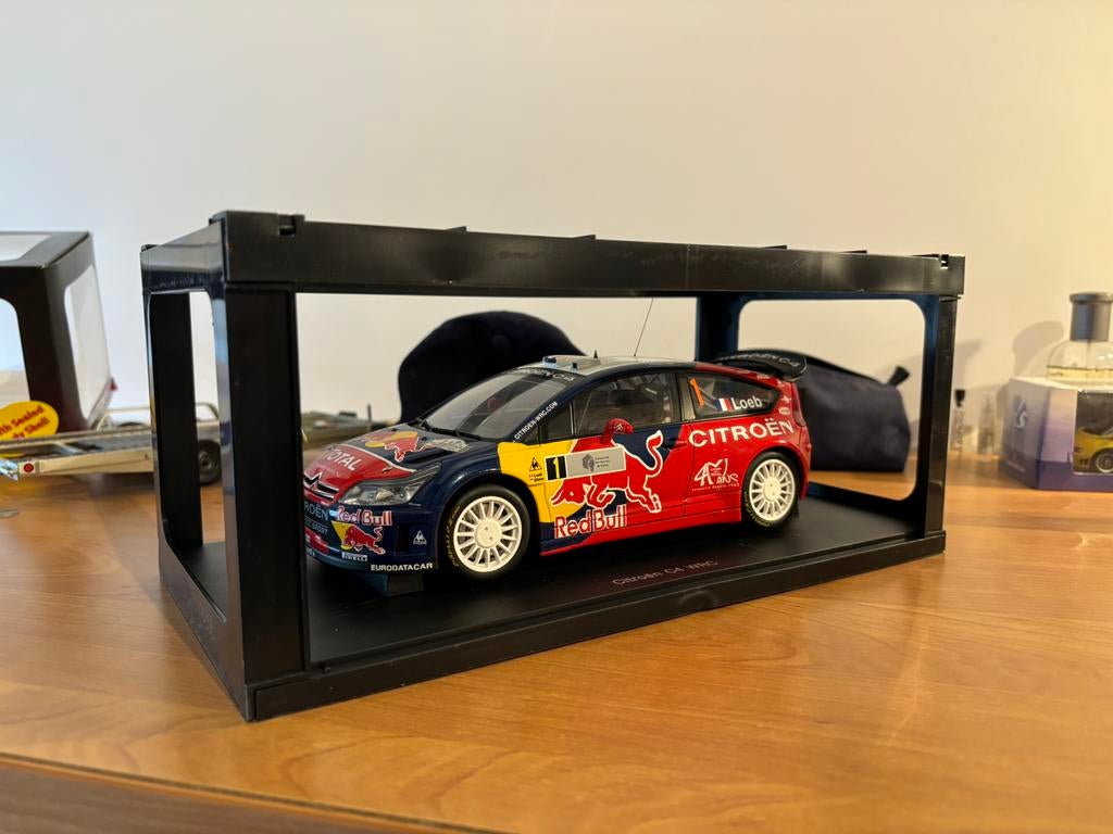 Citroën C4 WRC Rally Autoart Loeb/Elena 1/18, Hobby & Loisirs créatifs, Enlèvement ou Envoi, Comme neuf, Autoart