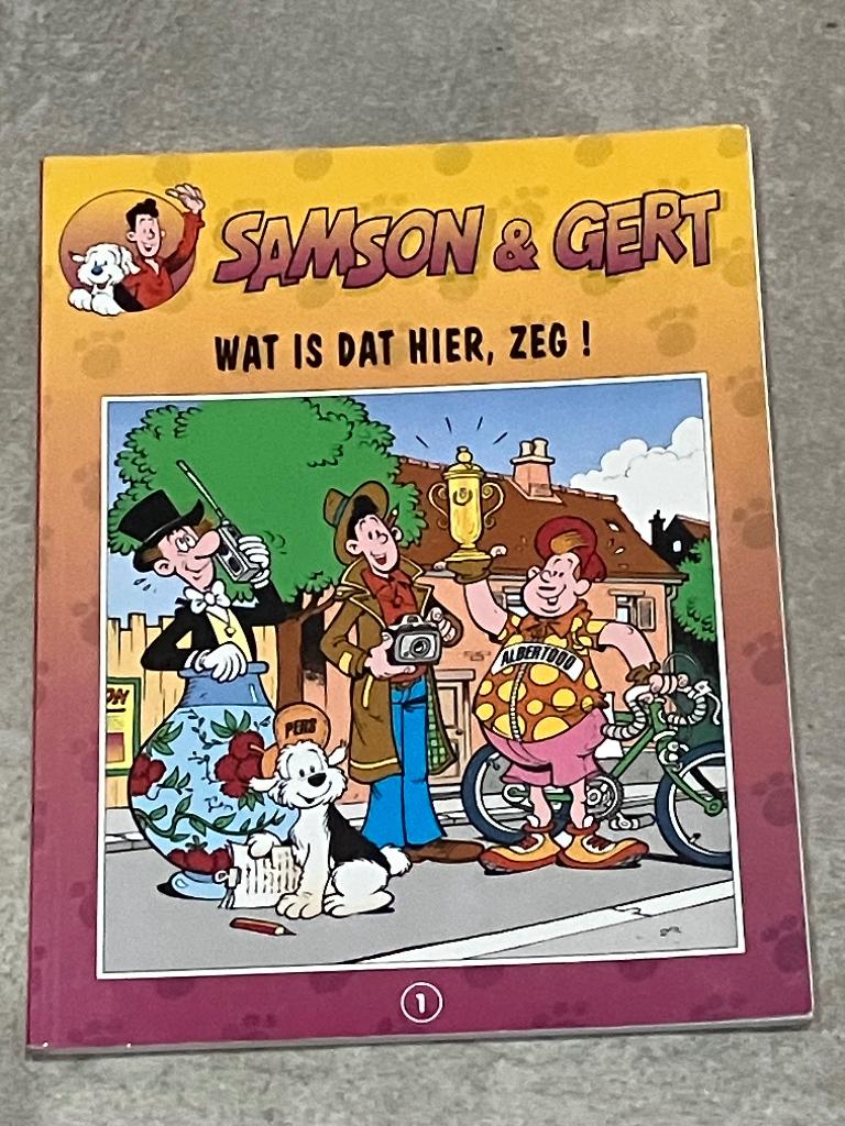 Samson en Gert - 1 - Wat is dat hier, zeg!, Boeken, Eén stripboek, Ophalen of Verzenden, Gelezen