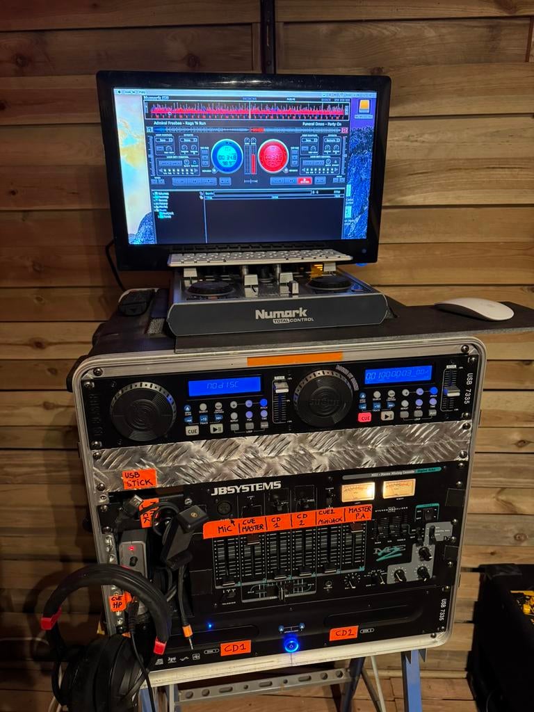 Discobar volledig in flightcase, Muziek en Instrumenten, Ophalen, Gebruikt, Numark