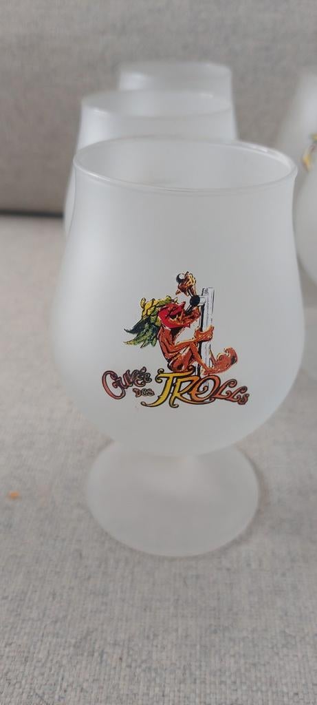 2 glazen Cuvee des Trolls, Verzamelen, Ophalen of Verzenden