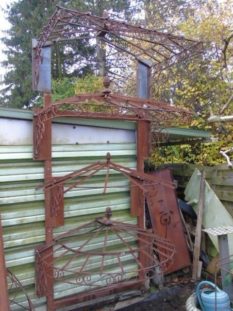 roestige smeedijzeren kap, 4 modellen!, Tuin en Terras, Tuinmeubel-accessoires, Nieuw, Ophalen
