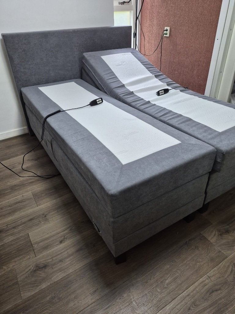 Bezorging is mogelijk 140x200 zgan elektrisch boxspring bed, Tweepersoons, Zo goed als nieuw, 200 cm, 140 cm