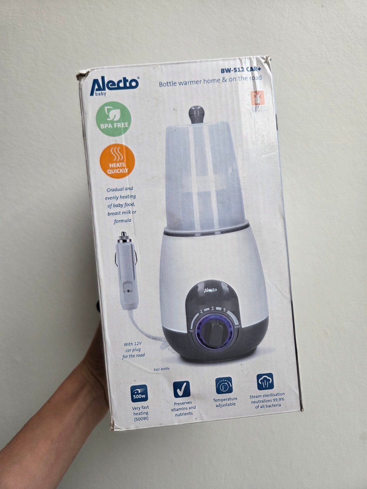 Alecto flessenwarmer / babyvoeding opwarmer, Alecto, Automatique, Comme neuf, Enlèvement
