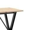 Eettafel X-frame 80x50x75 cm massief grenenhout en staal, Ophalen, 50 tot 100 cm, Nieuw, 50 tot 100 cm