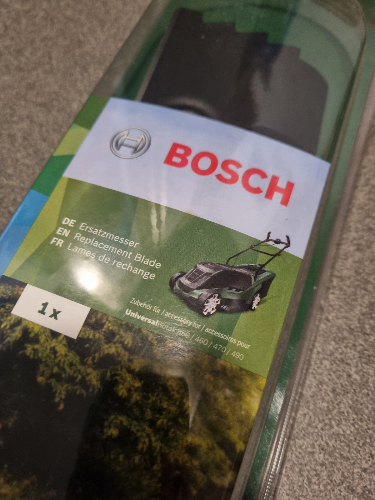 Bosch grasmaaier messen nieuw, Ophalen