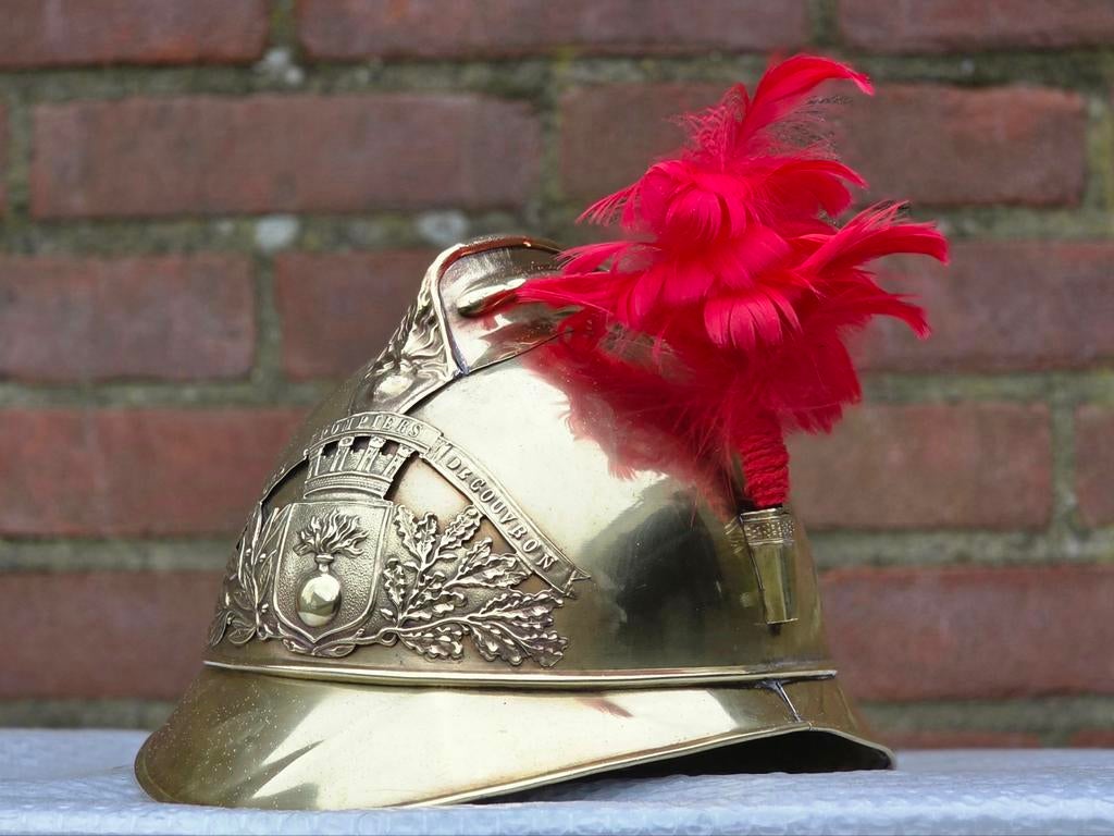 Brandweerhelm brandweer Frankrijk 1885, Verzamelen, Ophalen of Verzenden