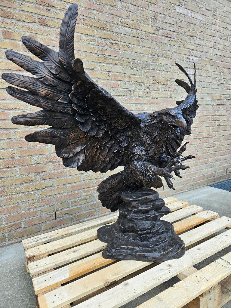 BRONZEN LEVENECHTE AREND TOPBRONS IS ZEER ZWAAR KOOPJE!!!, Enlèvement ou Envoi, Neuf, Autres matériaux, Animal