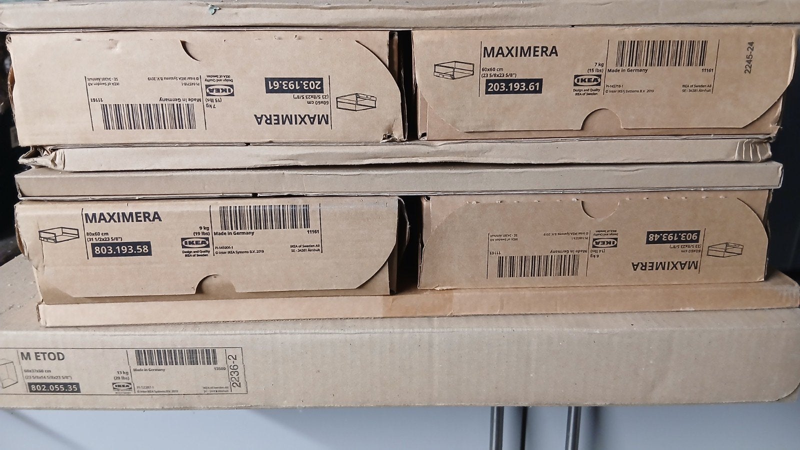 Ikea : 4 Maximera et 1 Method NEUF!, Enlèvement, Neuf