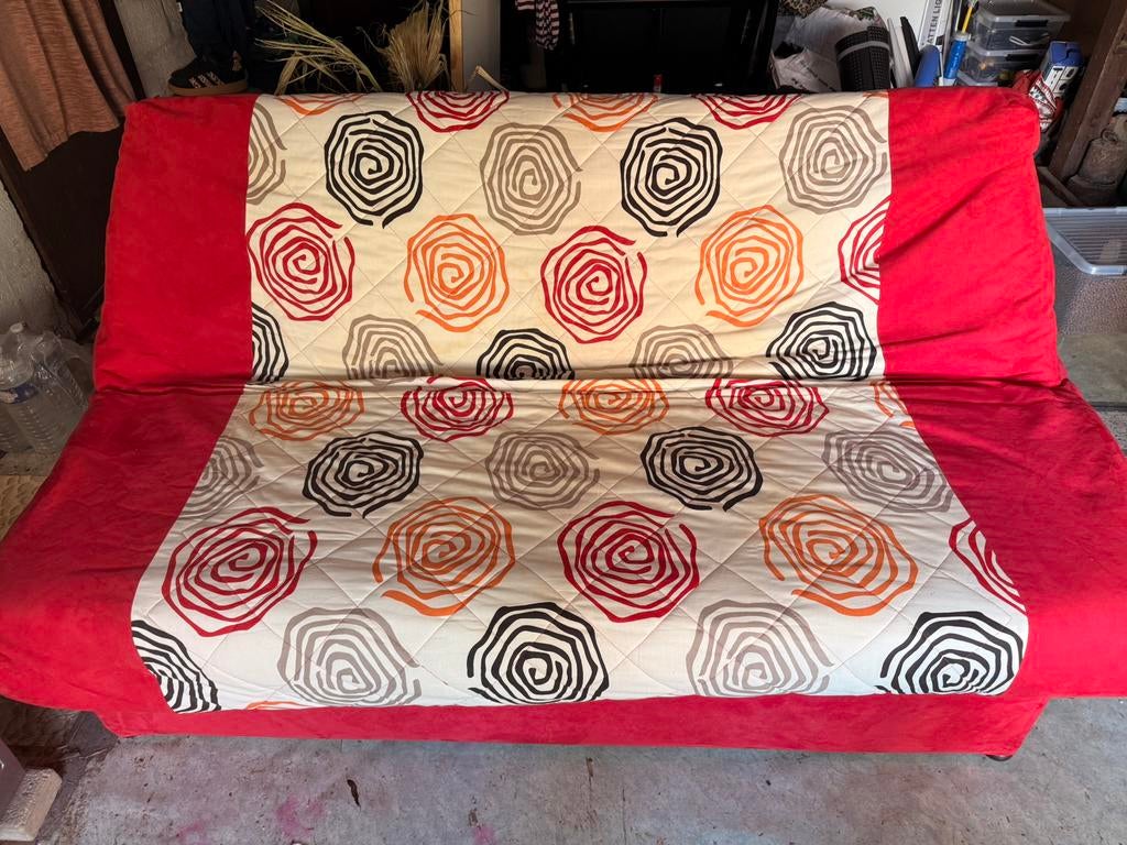 Canapé-lit Clic Clac - A donner, Enlèvement, Utilisé, Deux personnes, Rouge