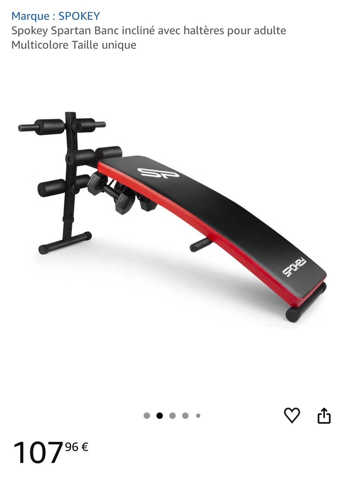 Banc a abdominaux, Abdominaux, Comme neuf, Enlèvement, Métal