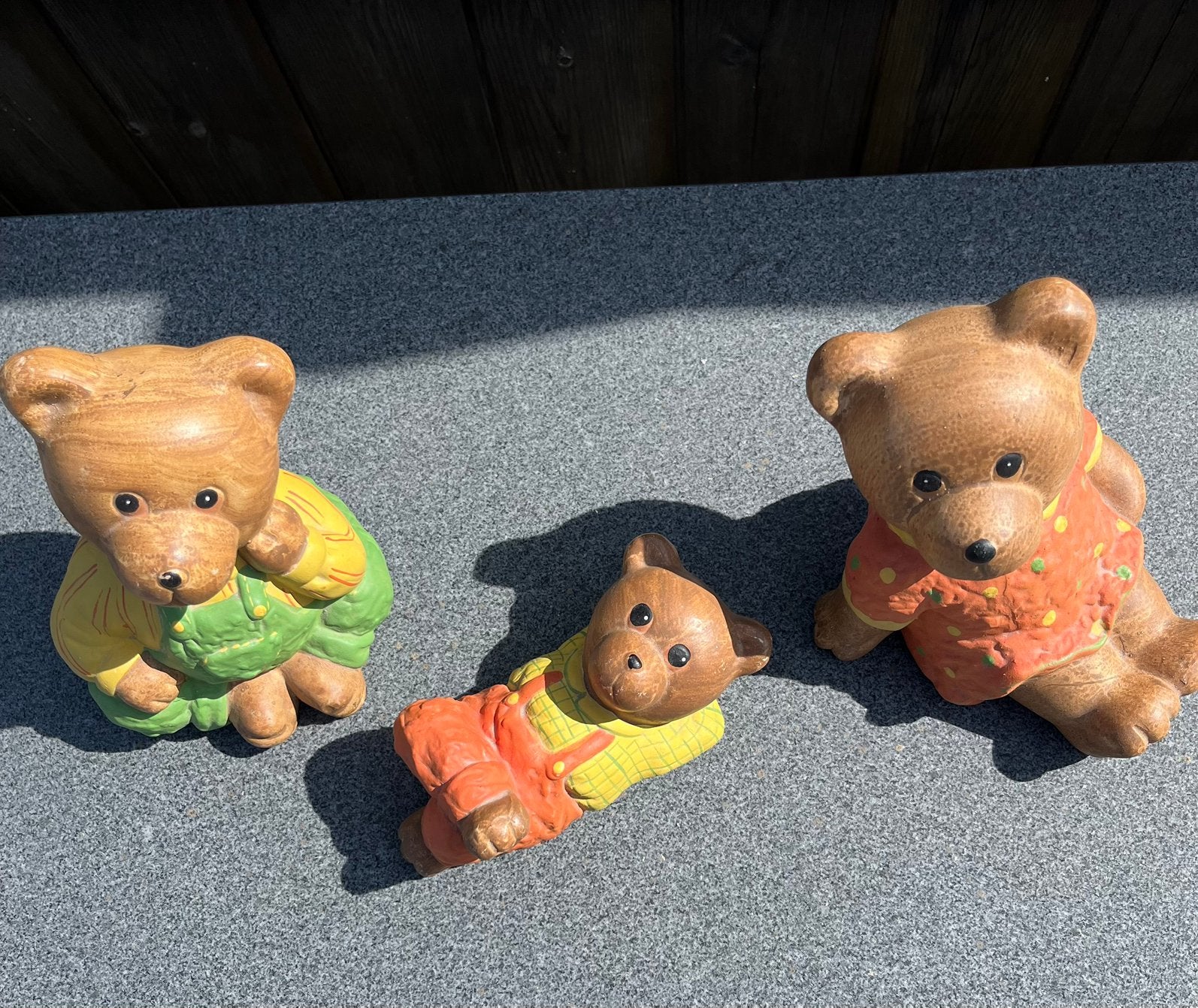 Vintage keramieken set van 3 beren., Ophalen, Zo goed als nieuw