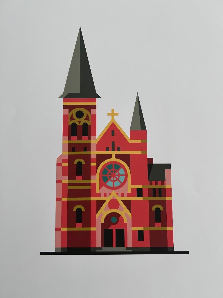 Antwerpen St.Norbertuskerk Zurenborg, Huis en Inrichting, Woonaccessoires | Schilderijen, Tekeningen en Foto's, Ophalen, Nieuw
