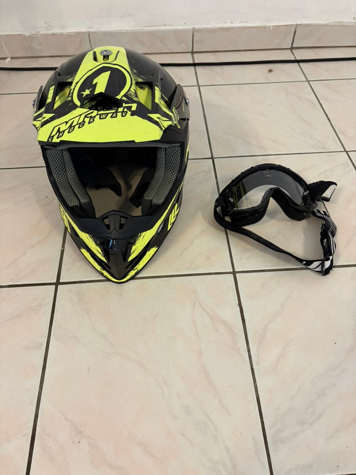 Cros helm + bril, Motos, Enlèvement, Neuf, sans ticket, Autres types