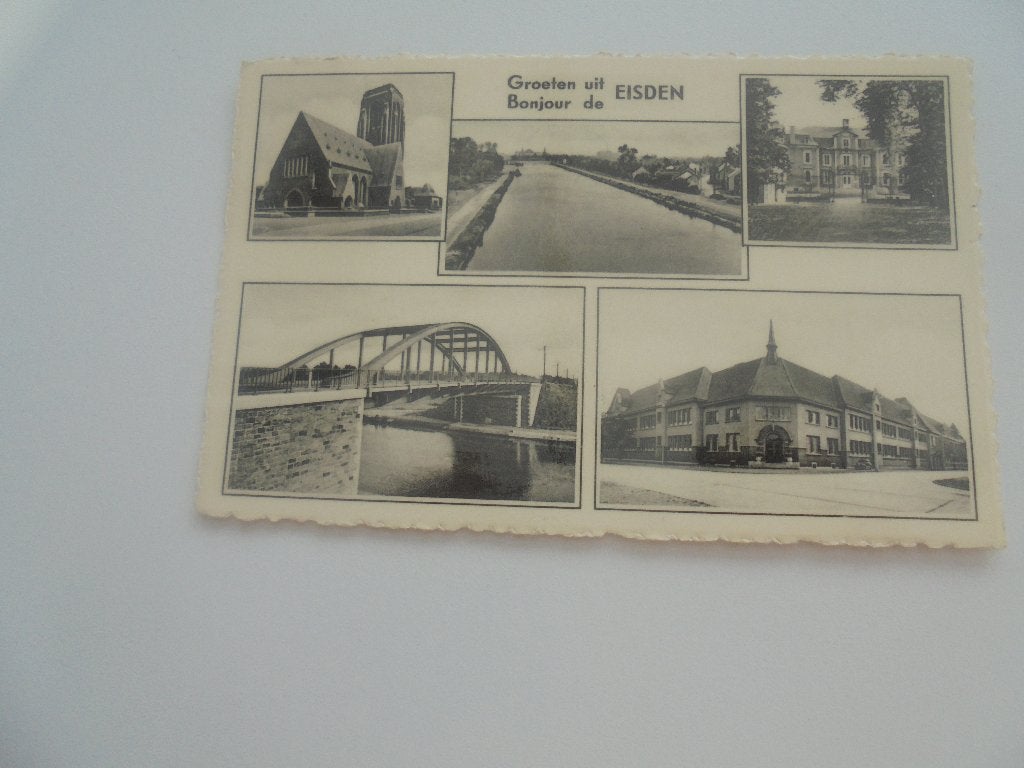 eisden -groeten uit eisden, Ophalen of Verzenden, 1940 tot 1960, Gelopen, Limburg