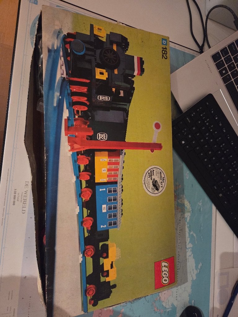 Vintage Lego D 182 - train set, Enlèvement ou Envoi, Accessoires inclus, Lego, Ensemble complet