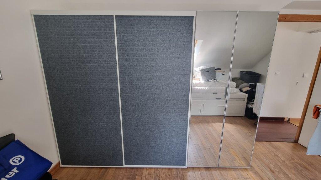 Garde robe ikea 3 compartiments, 200 cm ou plus, Comme neuf, Avec espace de penderie, Autres essences de bois