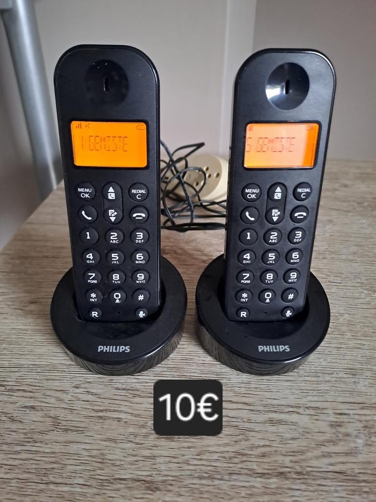 Philips draagbare telefoons, Télécoms, Téléphones fixes | Combinés & sans fil, Enlèvement ou Envoi