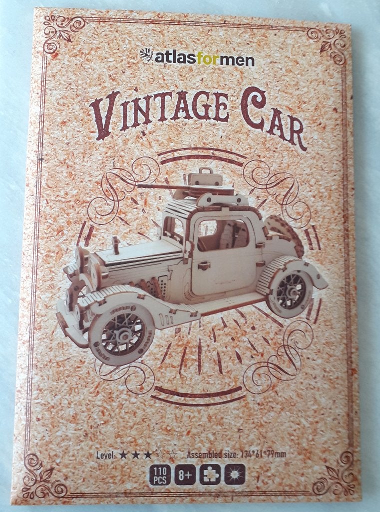 DIY  set vintage auto puzzel hout, Ophalen of Verzenden, Nieuw, Auto