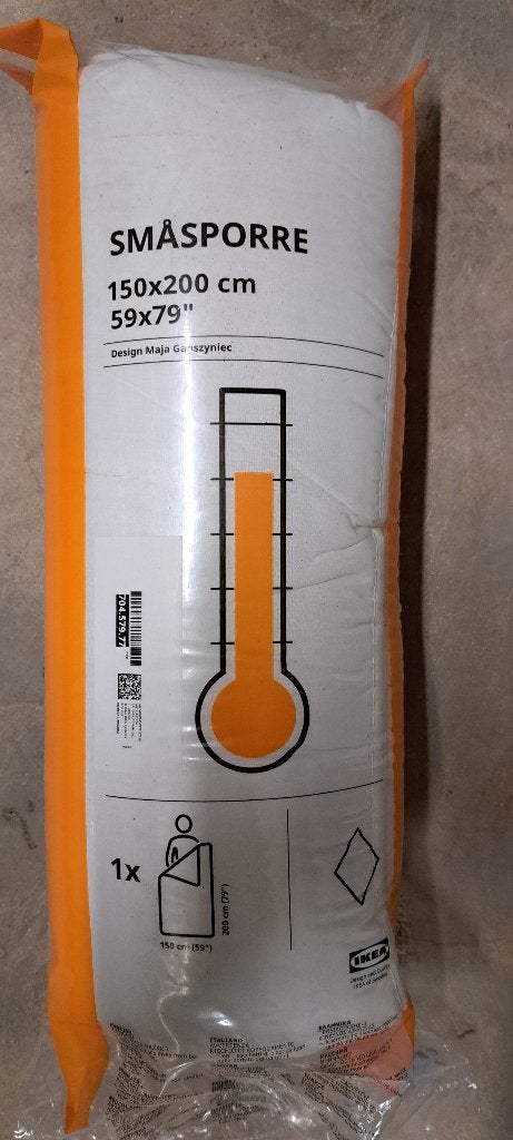 IKEA SMÅSPORRE Dekbed, 150x200 cm, Huis en Inrichting, Eenpersoons, Wit, Nieuw, Ophalen of Verzenden