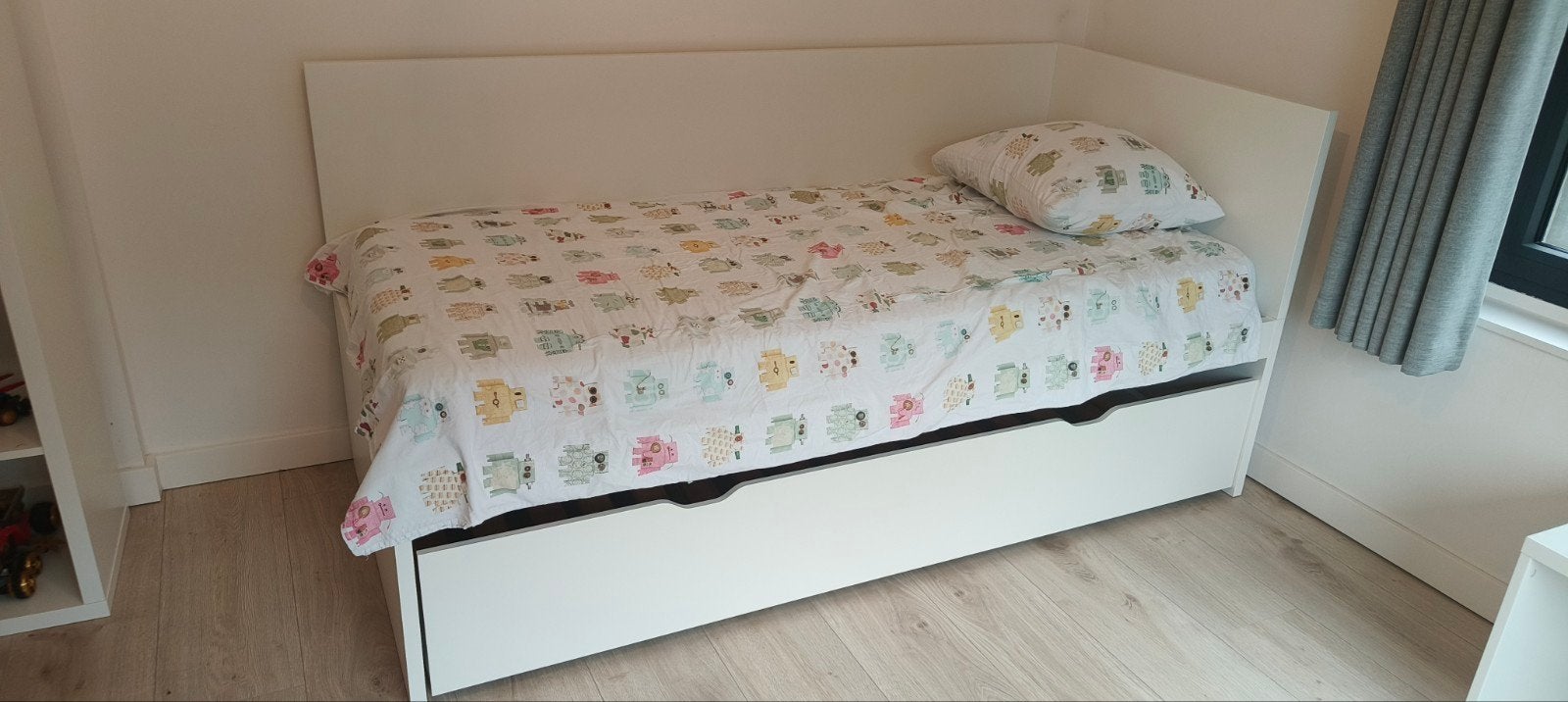 bed Ikea 200 x 90cm met bedlade + matras, Kinderen en Baby's, 85 tot 100 cm, Gebruikt, 180 cm of meer, Ophalen